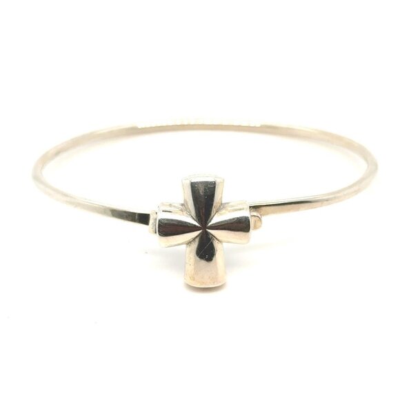 James Avery 925 Teresa Cross Bangle - Picture 1 of 6
